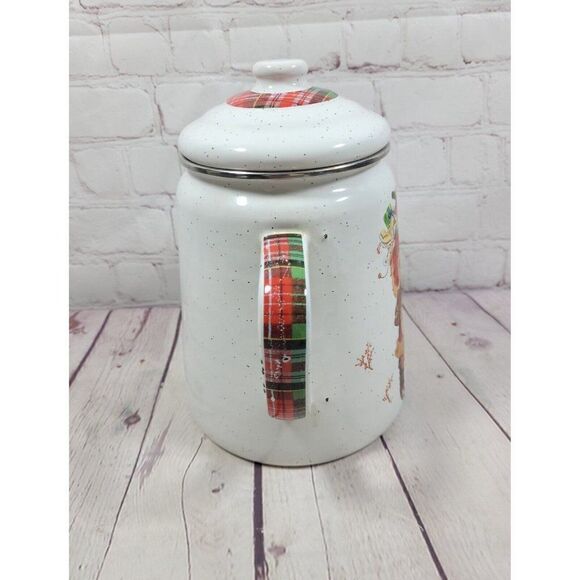 Vintage Hallmark Enamel Chrstmas Santa Tall Teapot - Picture 2 of 6